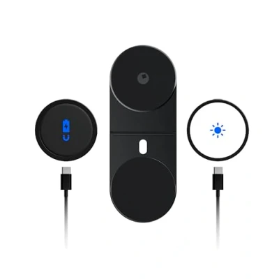 Bild av Rolling Square Edge Pro Full Kit Magnetiskt stöd, universell trådlös magnetisk laddare för mobiltelefon, ljus 1 000 lumen, mobiltelefonhållare smartworking, svart