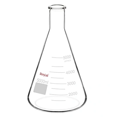 Bild av stonylab 1 pack Glas 5000 ml Tung Vägg Smal Mun Erlenmeyer Flaskor med Kraftig Kant