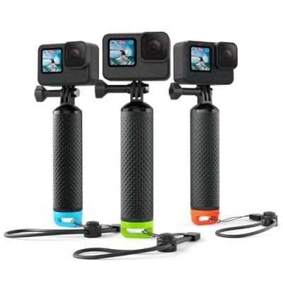 Bild av Sametop Flytande Handtagsgrepp Floaty Stick Vattentätt Handtags Tillbehör Kompatibel med GoPro Hero 13, 12, 11, 10, 9, 8, 7, 6, 5, 4, Session, 3+, 3, (2018), Max, DJI Osmo Actionkameror (Grön)