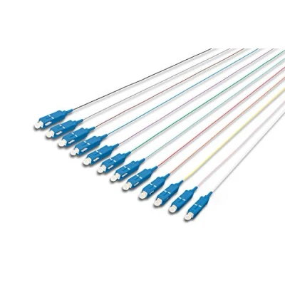 Bild av DIGITUS FO Pigtails 12 stycken SC Simplex OS2 färgkod DIN IEC 304 Fiber Optic nätverksteknik längd 2m