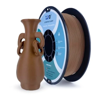 Bild av ZIRO Matte PLA Filament 1.75mm, 1KG 3D Printer Filament, High Toughness PLA, Dimensionell noggrannhet +/ 0.03mm,Choklad