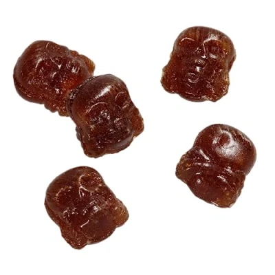 Bild av &quot;Skull droppar&quot; Cola skalle droppar godis sockerfri 200 g hotskala: 0 inte vass röd devils knapp