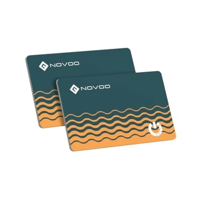 Bild av NOVOO Air Tag Card Wallet Tracker tunn 1,6 mm, Smart Slim, batteri 6 år, kompatibel med Apple Där (iOS Only), Bluetooth GPS, locator för plånbok, resväska, pass, 2 paket