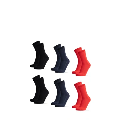 Bild av Danish Endurance 6PACK Ultrasoft Strumpor, Storlek: 39 42, Multicolor /apple red/black/ navy/