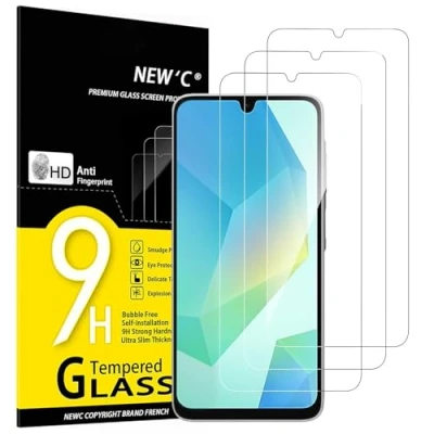Bild av NEW&#039;C 3 Pack, skärmskydd i glas för Samsung Galaxy A16 5G, bubbelfri, 9H hårdhet, 0,33 mm ultratransparent, ultrabeständigt härdat