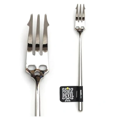 Bild av Suck UK Pickle Fork gotiska kökstillbehör och rostfria gafflar för saltlake unika gotisk köksdekor Grabber Tool &amp; Picker
