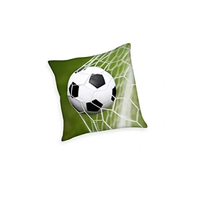 Bild av Herding dekorativ kudde, vändbart fotbollsmotiv, 40 x cm, polyester, flerfärgad