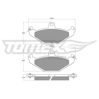 Bild av TOMEX brakes TX 12 20 Jeu de plaquettes frein Essieu avant préparé pour indicateur d&#039;usure BMW: 3 Berline, Cabriolet, Touring