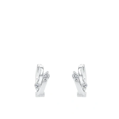Bild av Amor Creoles 925 sterling silver damörhängen, med cubic zirconia synth, 1,2 cm, silver, Kommer i smycken presentförpackning, 9131617