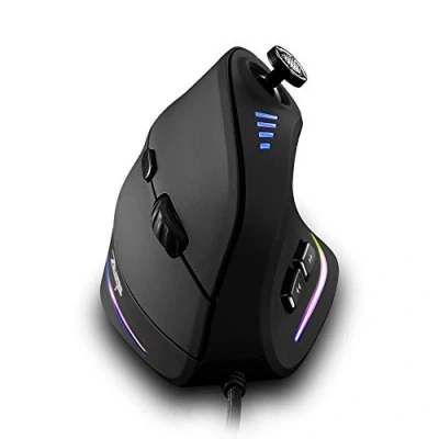 Bild av Zelotes Vertikal Mus med Kontrollfält,10000 DPI Ergonomisk Mus,Förebygger Musarm,11 Knappar Gaming Mus,USB Spelmus Möss för PC,Mac,Svart