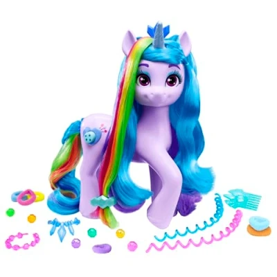 Bild av My Little Pony: Tell Your Tale, Izzy Moonbow regnbågsfrisyrer, enhörningsleksaker