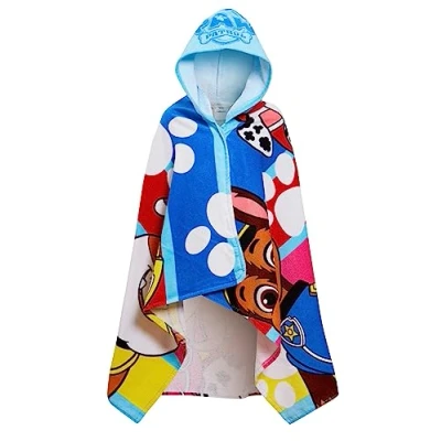 Bild av Paw Patrol Huvt Handduk 100% Bomull Skye Chase Poncho Barn Strandhandduk Pojkar Badhandduk Flickor Simning Wrap Byt Robe