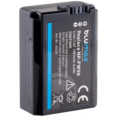 Bild av Blumax Batteri 1080 mAh för att ersätta Sony Alpha ZV E10 7 III 7II 7rm2 7rii 5000 5100 6000 6300 6400 6500