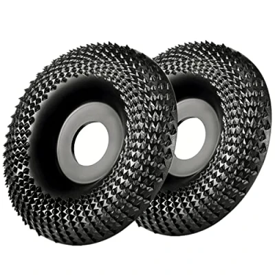 Bild av Gooandi Träslipskiva för vinkelslip 125 mm rivskiva träsnidsskiva, motorsågsskiva, volframkarbid, träslipskivor formning (svart 2 stycken)