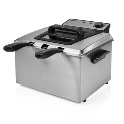 Bild av Princess 01.185000.01.001 185000 Fritös, 7 Delar, 5 L, 3 Korgar, Kall Zon Och Justerbar Termostat, Metall