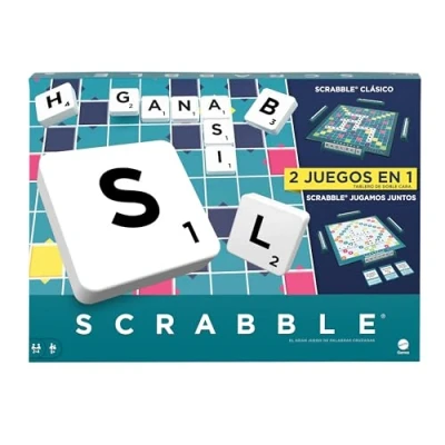 Bild av Mattel Games Scrabble två i ett, version: Spanska, HXV99