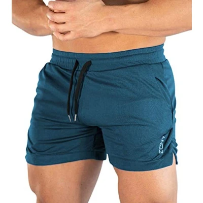 Bild av Superora Löpning gym sportshorts andningsbara utomhus träning träningsshorts med fickor, BLÅ, L