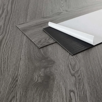 Bild av ML Design Deluxe PVC golv, självhäftande vinylplankor, vinylgolv, 91,5 cm x 15,3 2 mm, tjocklek 6,69 m²/48 plankor, ek, grå, trälook, halkfri, vattentät, enkel installation