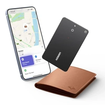 Bild av UGREEN Finder Slim kompatibel med Apple Find My (endast iOS), Bluetooth spårare, IP68 vattentät, uppladdningsbar plånbokssökare, SmartTag spårningskort för plånbok, pass, bagage