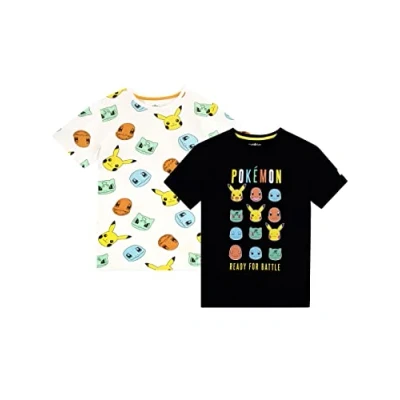 Bild av Pokemon Pojkar T shirt 2 förpackningar Flerfärgad 146