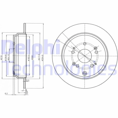 Bild av Bromsskiva DELPHI BG4064C