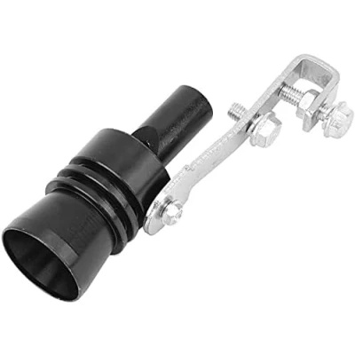 Bild av Avgasrör ljud booster visselpipa XL Turbo Whistle för bil och motorcykel Fake V8 turboladdarljud slutrör ljudgenerator Tuning Lätt att montera (svart, M)