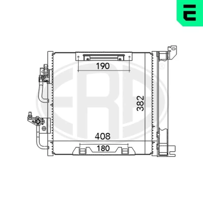 Bild av ERA 667019 Condenseur De Clim avec déshydrateur 408 OPEL: Zafira B, Astra H 3/5 portes, GTC, VAUXHALL: Mk5