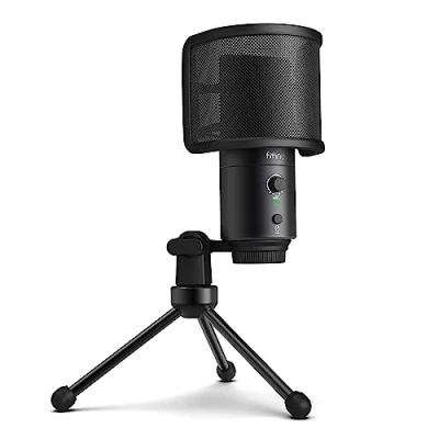 Bild av FIFINE USB kondensator mikrofoner, typ C mikrofoner med stativ, stationär dator mikrofon popfilter för och Mac K683A