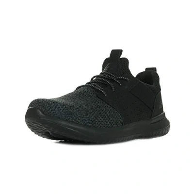 Bild av Skechers Delson Camben Trainers herr, Black Mesh W Synthetic, 45.5 EU