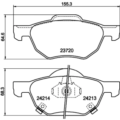 Bild av HELLA 8DB 355 010 831 Jeu de plaquettes frein avec indicateur d&#039;usure HONDA: ACCORD 7 Limousine, Tourer,
