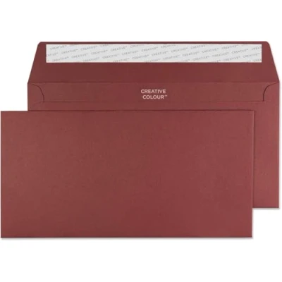 Bild av Blake Creative Colour 222 kuvert självhäftande lim bordeauxröd DL+ 114 x 229 mm 120 g/m² 500 stycken