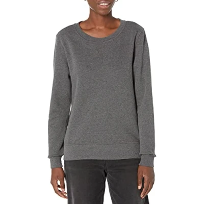 Bild av Amazon Essentials dam fransk frotté fleece rund hals sweatshirt (finns i plusstorlek), kol ljung, XX Large
