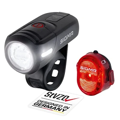 Bild av Sigma Bike Lights Set AURA 45 / Nugget LED (RGB) Batteridrivna svart