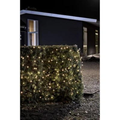 Bild av Konstsmide, 3724 800 LED ljusslingor med på/av knapp och 6H timer 8 funktioner minnesfunktion, 40 bärnstensdioder, batteridriven, utomhus (IP44), svart kabel, låda, lysdioder