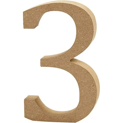 Bild av Creativ Company Number 3 MDF 13cm 1pc.
