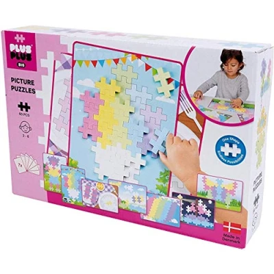 Bild av PLUS BIG Bildpussel 60 bitar Pastell färgmix, Byggklossar, Bygga, Utvecklande leksaker för små barn, förskolelek, STEM, STEAM, Producerat i Danmark
