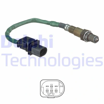 Bild av DELPHI ES20551 12B1 Sonde lambda à large bande, chauffé MERCEDES BENZ: Vito Mixto, Classe B, C Berline, SMART: Fortwo II Coupe