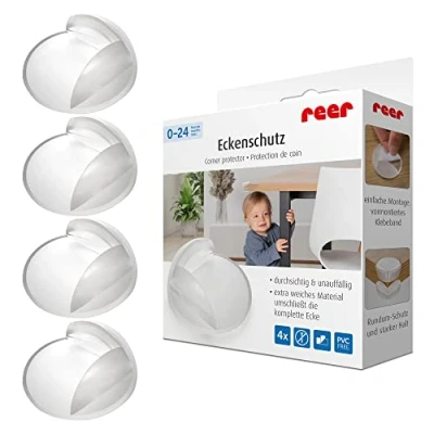 Bild av reer Hörnskydd för bebisen, 4 stycken, transparent och fri från PVC, BPA, latex, testad, barnsäker