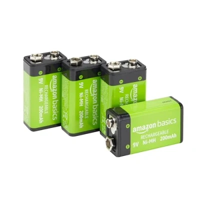 Bild av Amazon Basics Uppladdningsbara cellbatterier 9 V (200 mAh NiMh), 4 pack