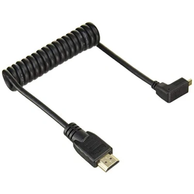 Bild av Atomos ATOMCAB007 HDMI spiralkabel (Micro till Full HDMI), svart