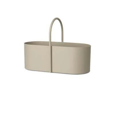 Bild av ferm LIVING Grib verktygslåda, beige, 35 cm bred, järn