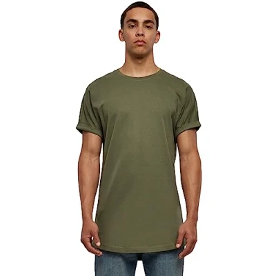 Bild av Urban Classics LONG Shaped Turnup Tshirt bas, Storlek: XXL, Olive