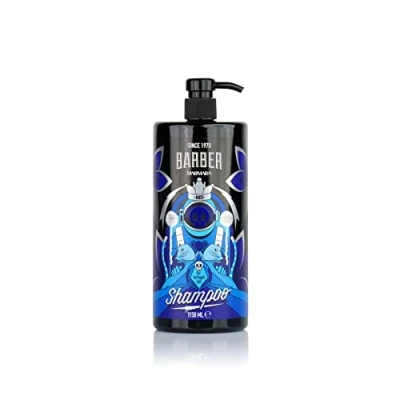 Bild av BARBER MARMARA Keratin schampo män 1150 ml frisörkabinettschampo frisörtillbehör minskar håravfall frisörsalong fritt från silikoner och salt för alla hårtyper