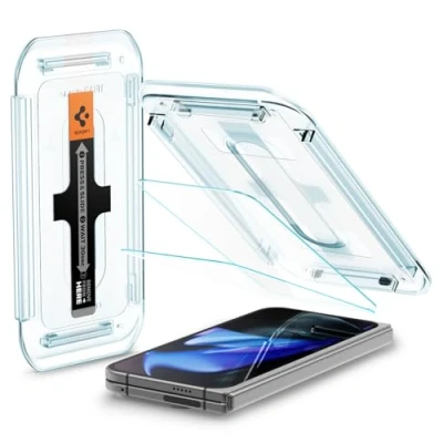 Bild av Spigen Glas.tR EZ Fit Skärmskydd kompatibel med Google Pixel 9 Pro Fold, 2 stycken skyddsglas, Kristallklart, Responsiv Touch, Case friendly, 9H härdat glas