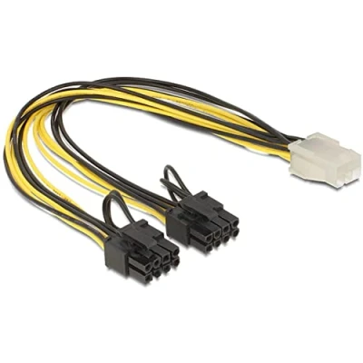 Bild av DeLOCK 83433 kabel 6 stift hona &gt; 2 x 8 PCI Express strömförsörjning S
