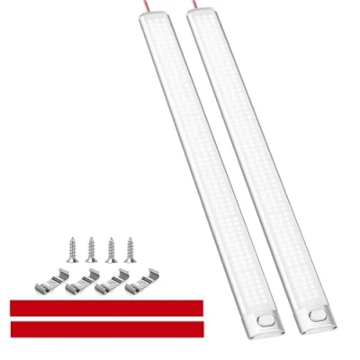 Bild av Intckwan 12 V LED lampa, husbil, 168 lysdioder, 6000 K innerljuslist, innerbelysning, remsa med strömbrytare för bil, skåpbil, buss, husvagn, båt, kök, badrum, bar, lastbil, campare,