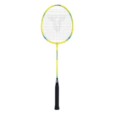 Bild av Talbot Torro Badmintonracket Attacker för nybörjare i härdat stål klassisk huvudform, gul/blå, 429806