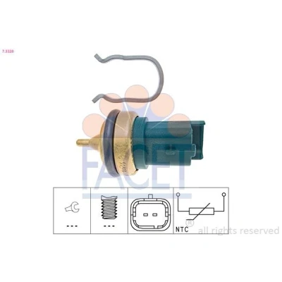 Bild av FACET 7.3328 Sonde de température, liquide refroidissement Made in Italy OE Equivalent PEUGEOT: 206 3/5 portes, 207 308 I portes