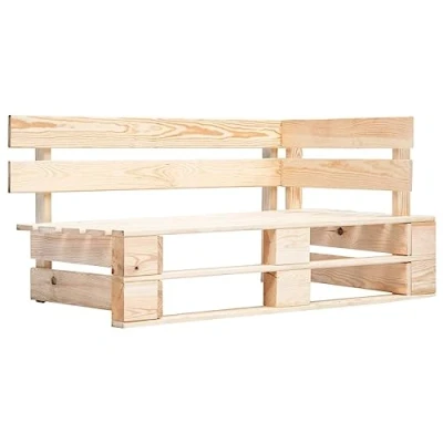 Bild av vidaXL Pallsoffa hörn för trädgården trä