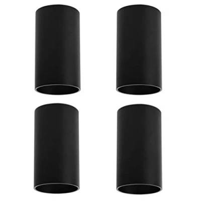 Bild av Klighten 4 st ytmonterad takspotlight matt svart taklampa, GU10 uttag, rund modern spotlight i aluminium för vardagsrum, kök, hall, 56 x 100 mm, glödlampa ingår ej